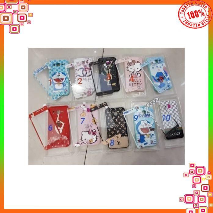 SAMSUNG A7 2017 CASE KARAKTER GRATIS TEMPERED GLASS FULL CASE COVER 360