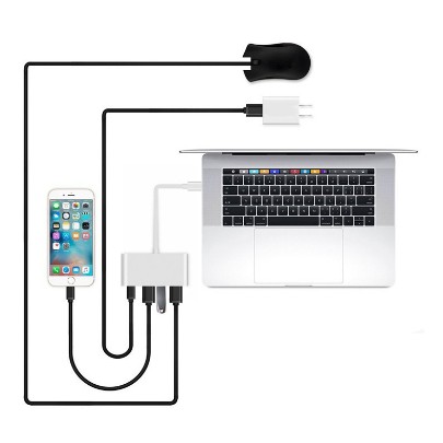 USB Hub Type C Super Speed 3 Port USB3.0 dan 1 Port USB Type C