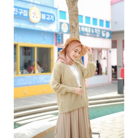 Nolab Cardy Cardigan Outer Rajut Knit Murah Bahan Tebal Halus Premium Realpict Baju Atasan Wanita Setelan OneSet Hijab Muslim COD Free Ongkir Korean Style