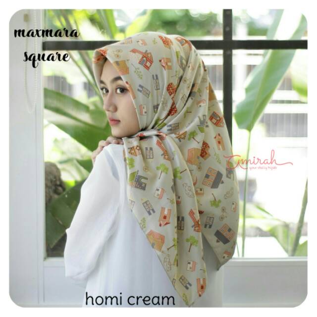 Segiempat maxmara / maxmara square / maksmara motif / jilbab segiempat maxmara