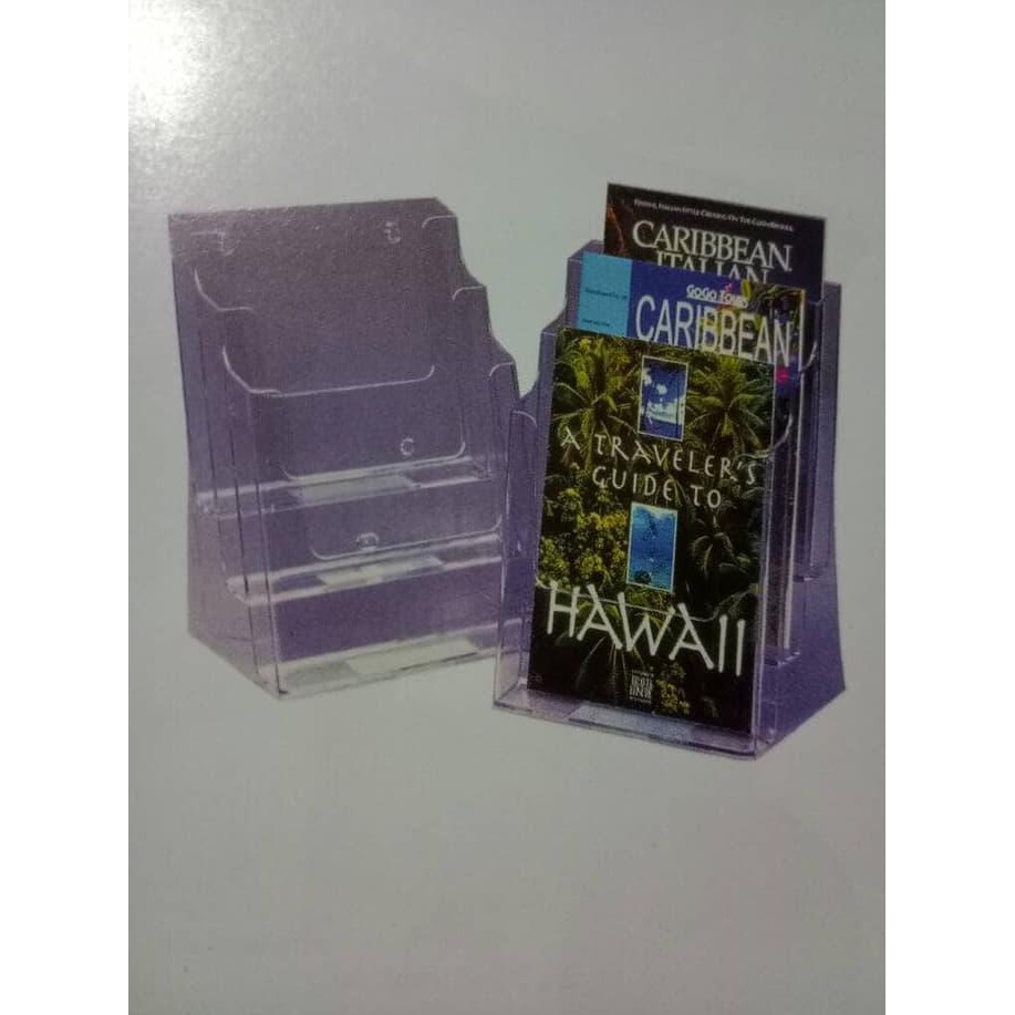

Tempat Brosur Acrylic A4 Deflecto 3 Tier Multi Pocket
