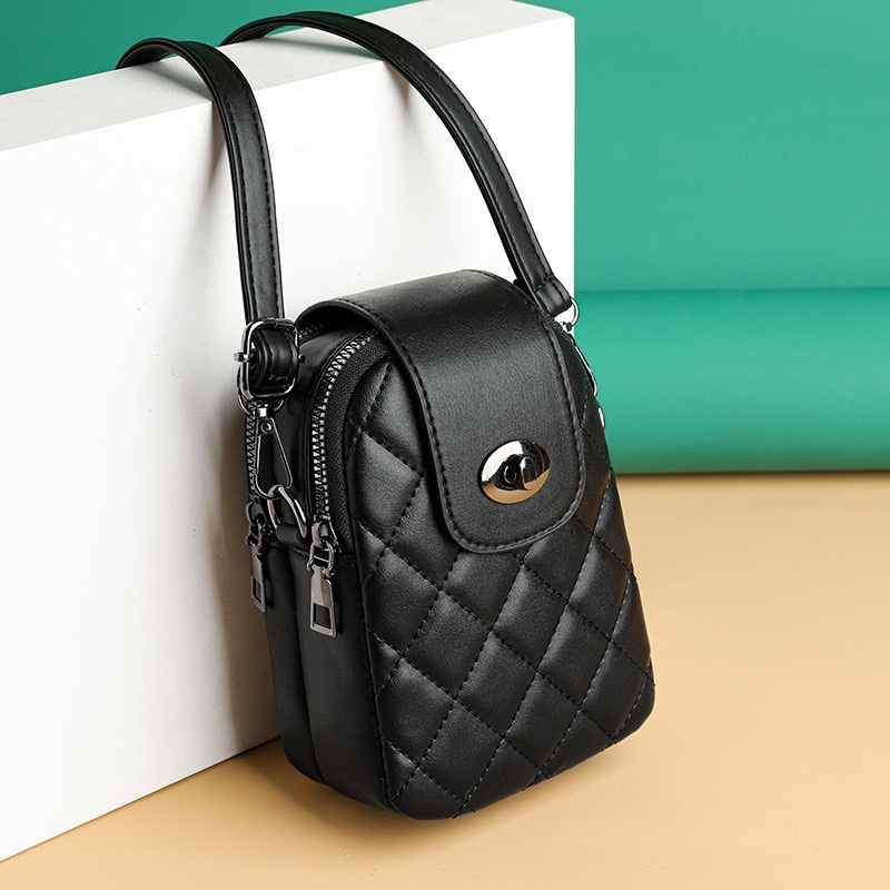 Tas Selempang Kulit Wanita Dompet Hp Cewek Mini Bag mk 2085