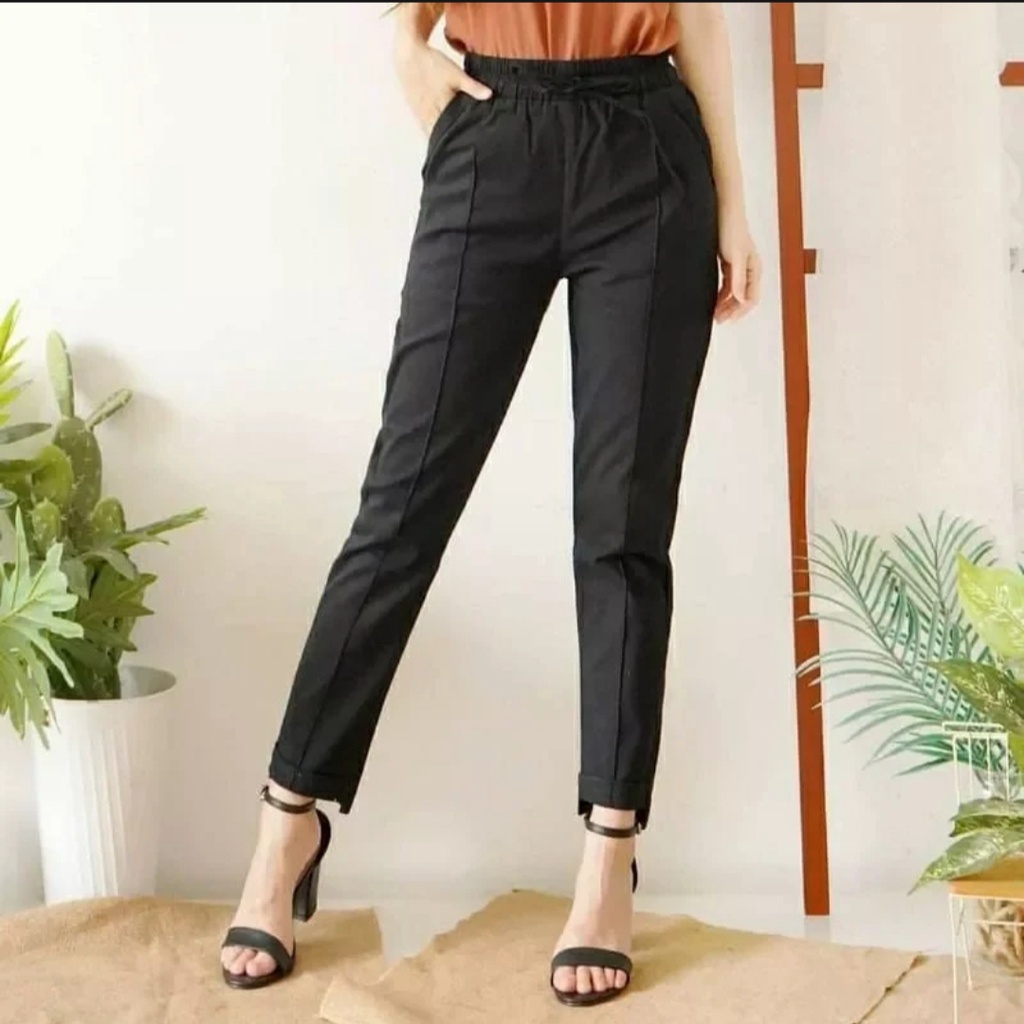 BAGGY PANTS PREMIUM AMERICAN DRILL GRADE A CELANA BEGGY HIGHWAIST CELANA PANJANG WANITA CELANA KANTOR KERJA