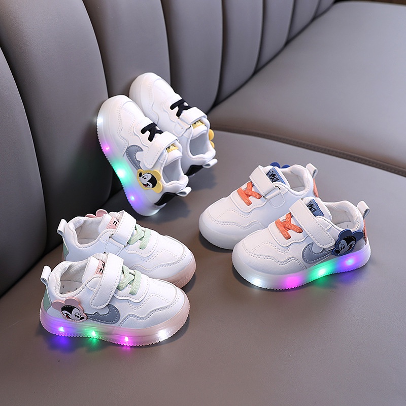 [Tokobig] Meeki Sepatu Anak Laki Laki Sepatu Perempuan Sepatu Menyala Lampu LED Size 21-30 Usia 1-5 Tahun TOP PRODUK - live pagi malam