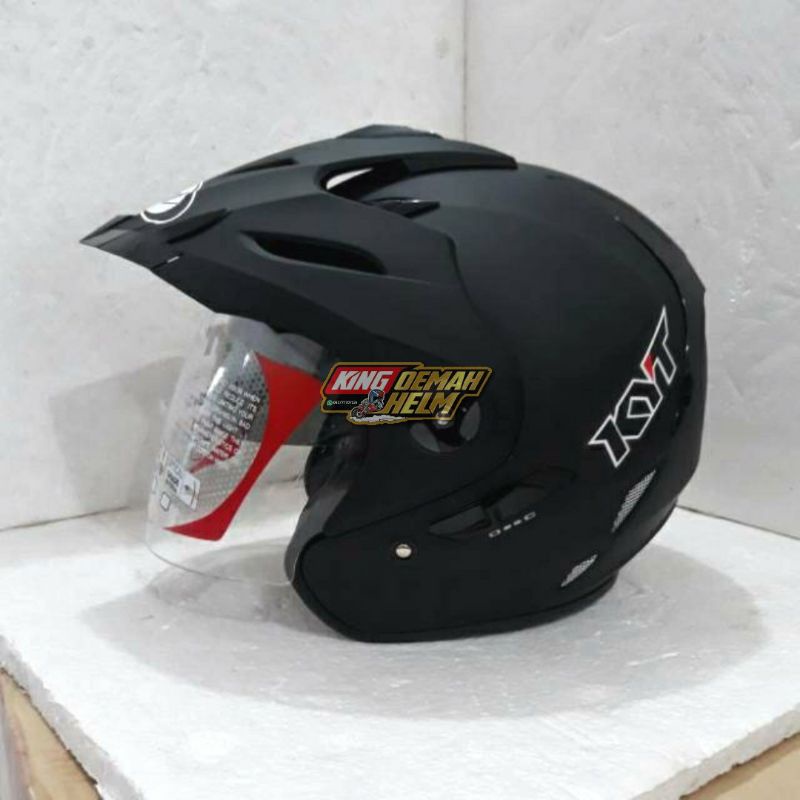 HELM KYT VENOM RR BLACK DOFF DOUBLE VISOR HEL ORIGINAL KYT