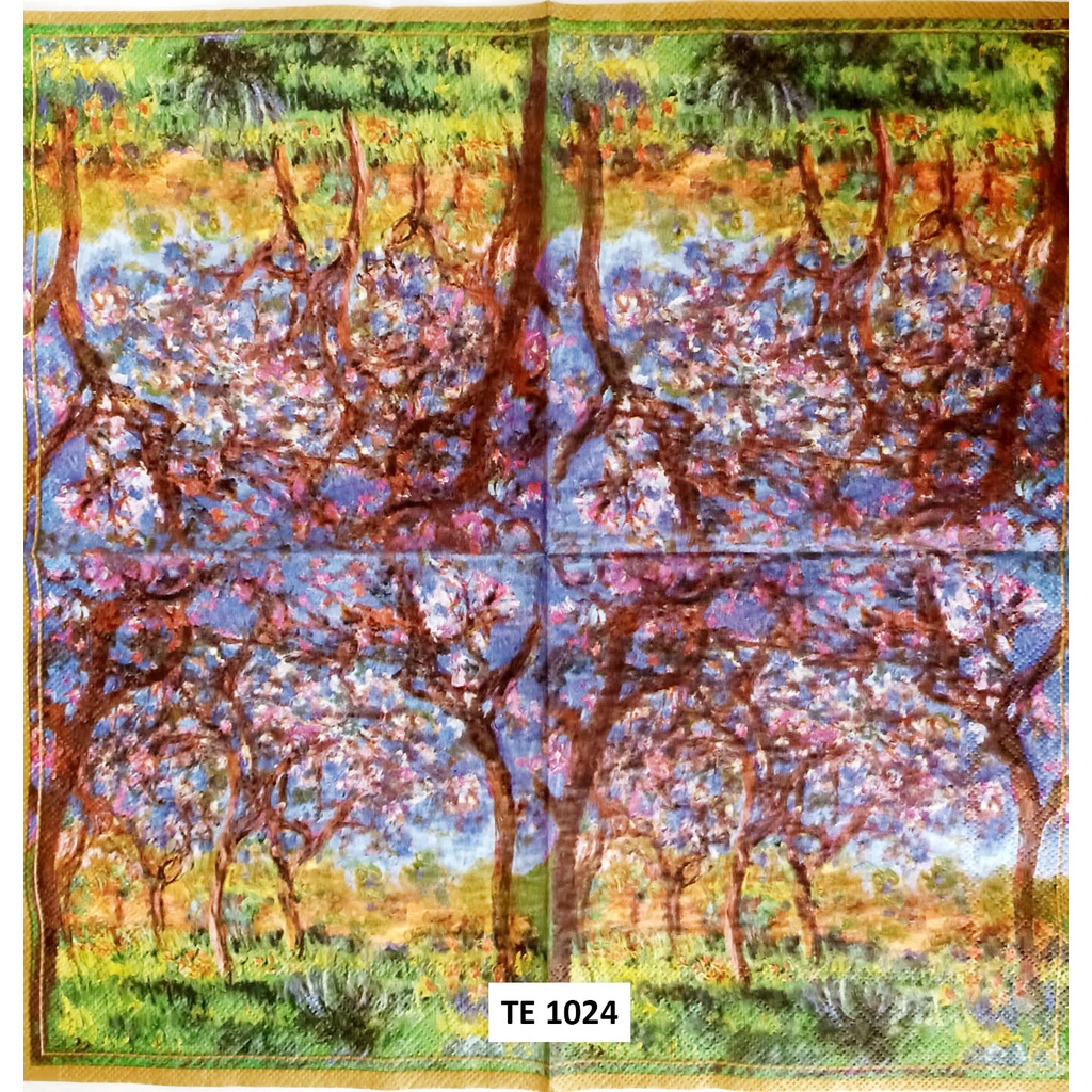 Tisu  Napkin Kerajinan  Decoupage Eropah 33X33 CM TE 1024 TTS