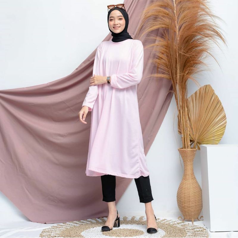 PLAIN TUNIC - TUNIK MUSLIM - PAKAIAN MUSLIM - PAKAIAN TERLARIS - PAKAIAN WANITA