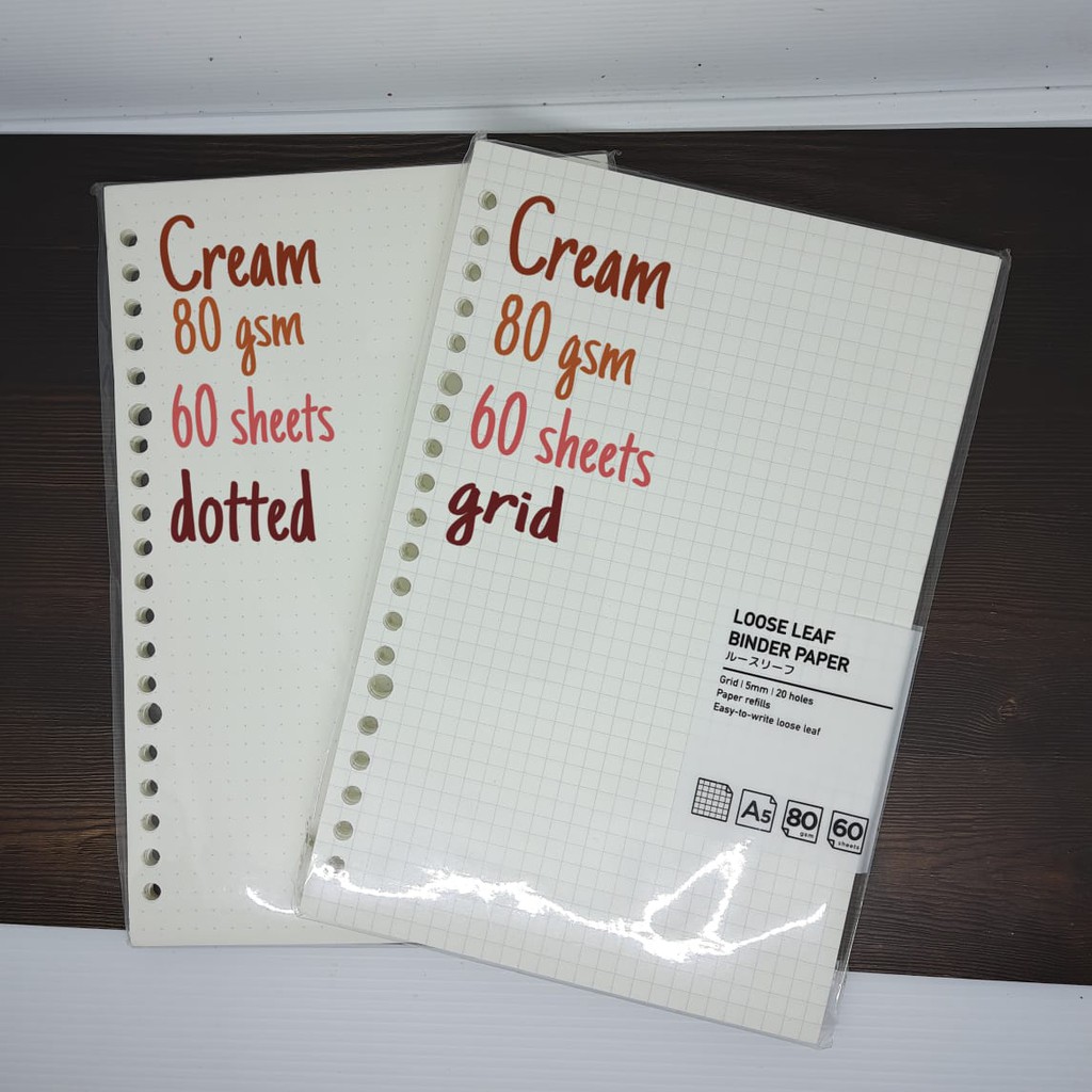 LOOSE LEAF ISI BINDER B5 GRID/DOTTED BOOKPAPER/HVS