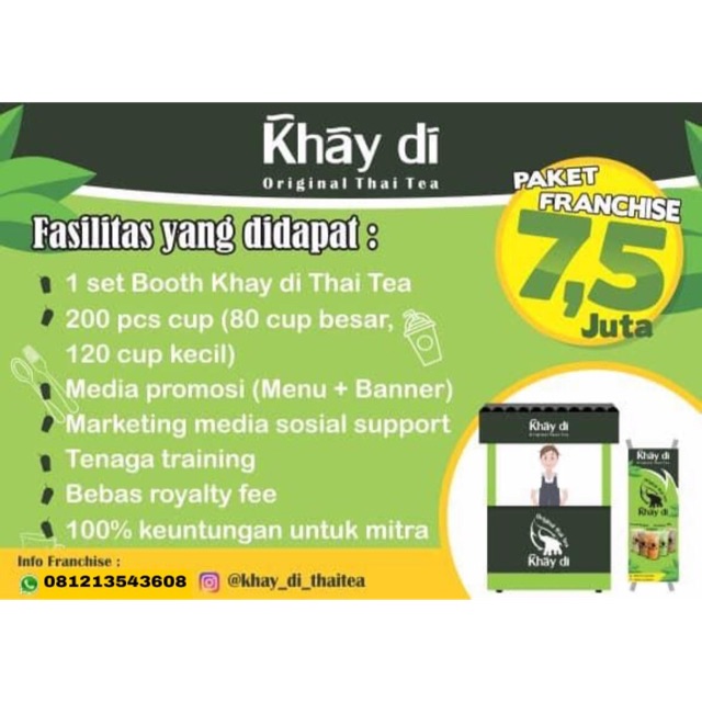 

Paket franchise KHAYDI thaitea