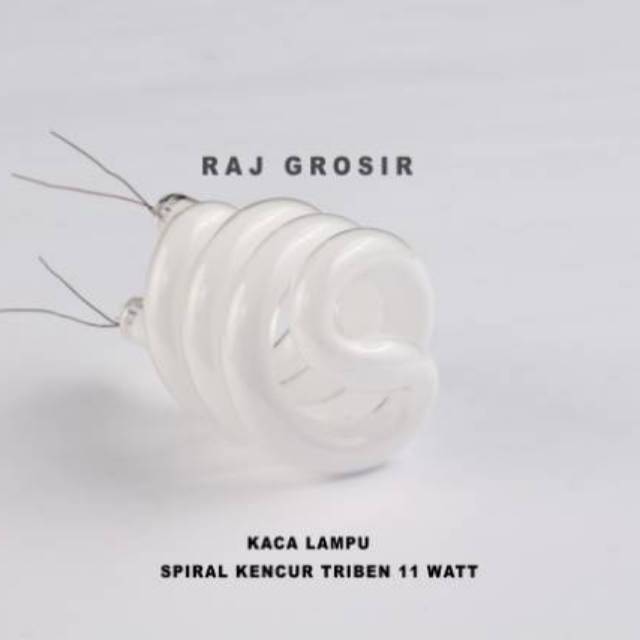 Kaca Lampu Spiral Geni/Kencur Triben 11 Watt (GRATIS BUBBLE WRAP)