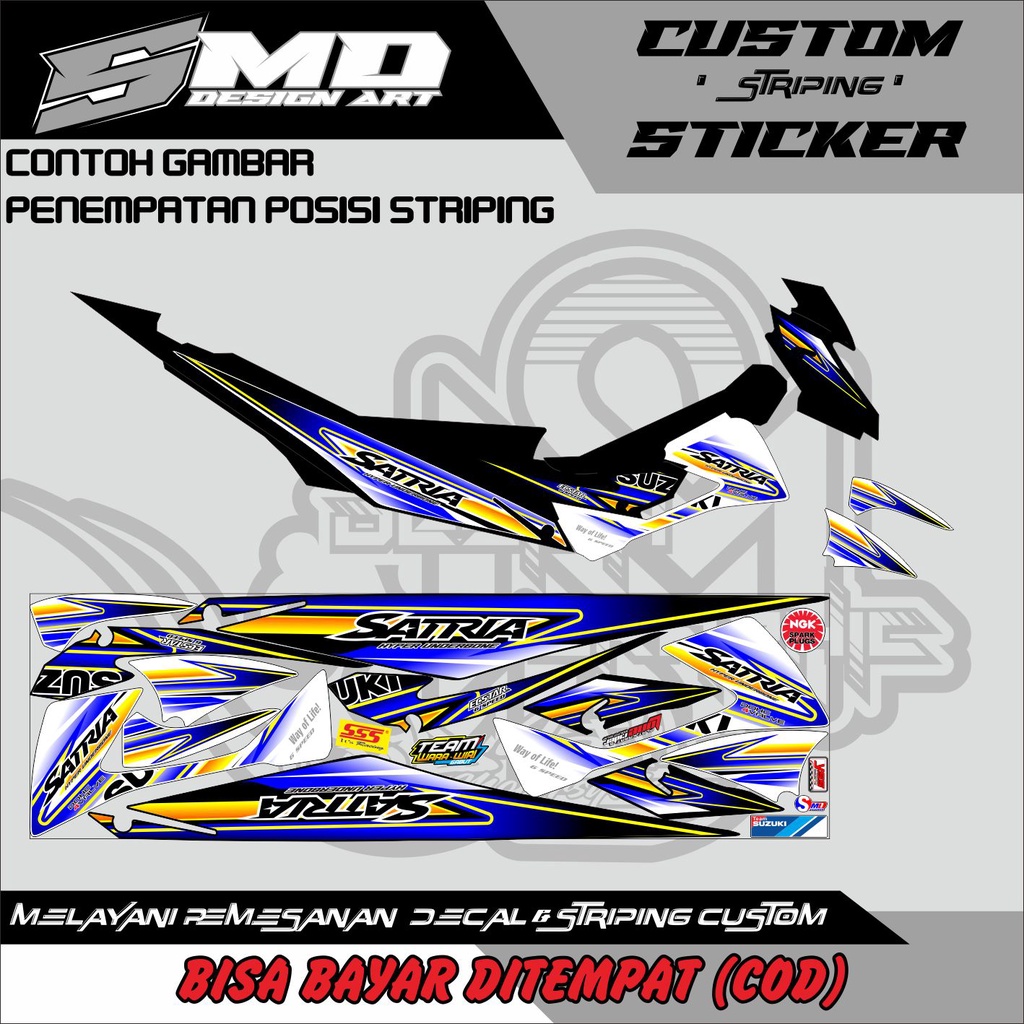 STRIPING VARIASI SATRIA FU FACELIFT SAYAP TYPE S RACING