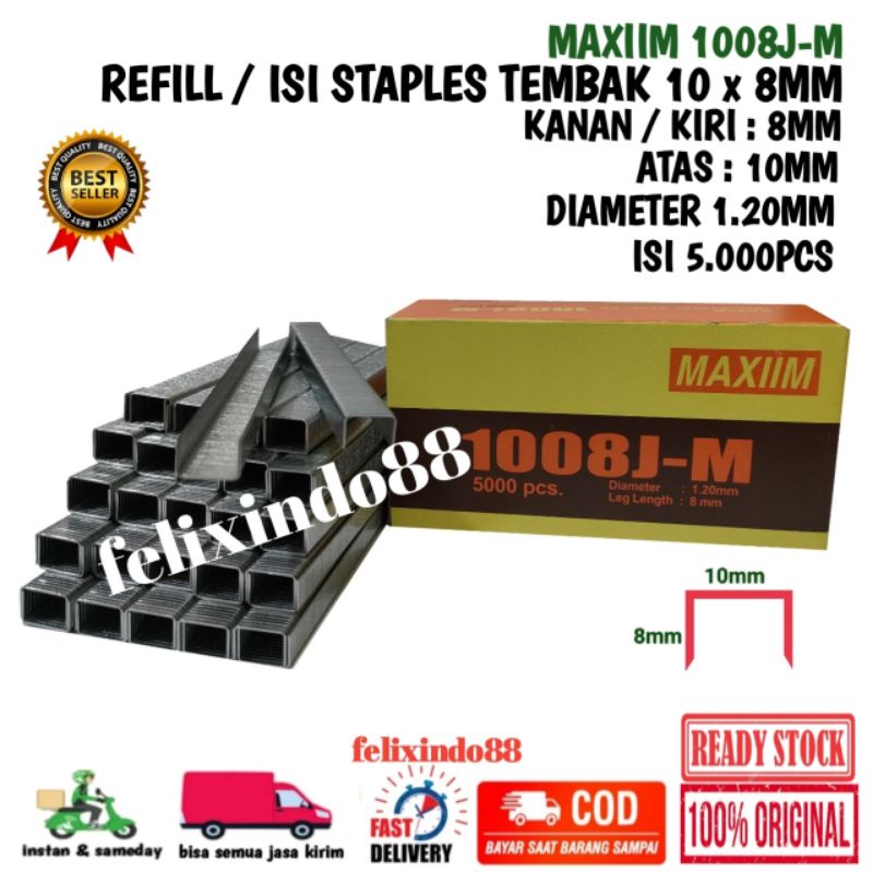 

ISI STAPLES TEMBAK ANGIN / REFILL STEPLES TEMBAK / AIR STAPLER 1008J