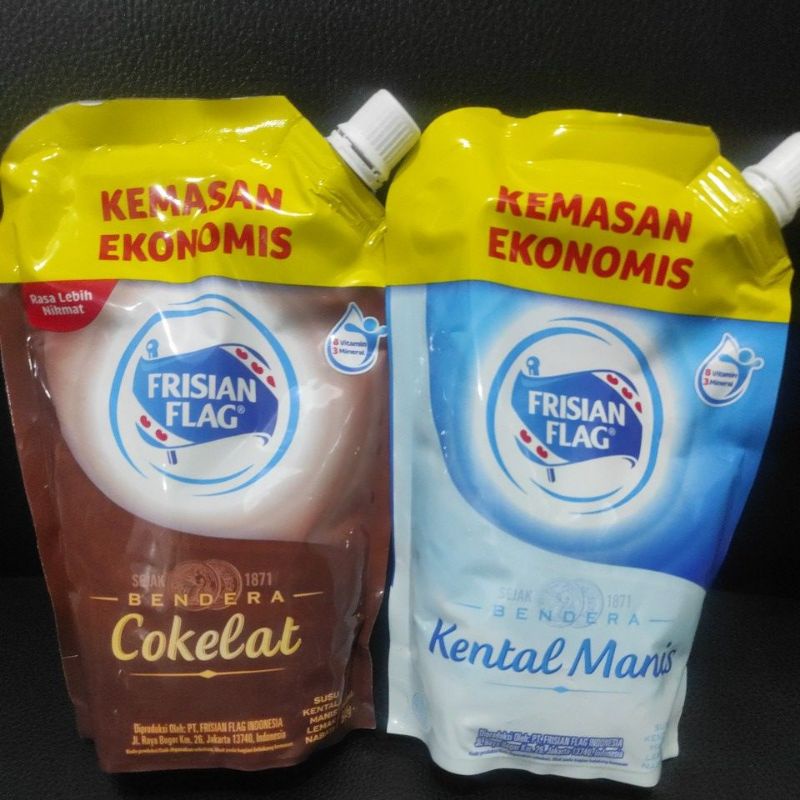 

Frisian flag kental manis coklat/putih 545g