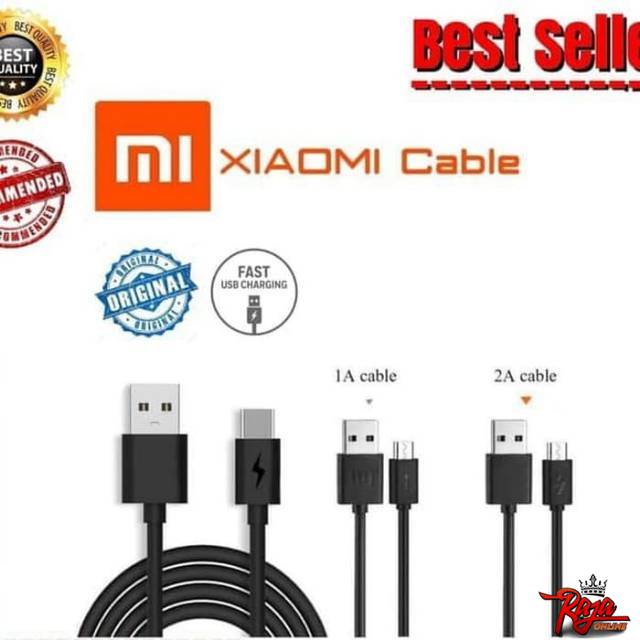 Kabel Xiaomi Original 2A Fast Charging Logo Petir