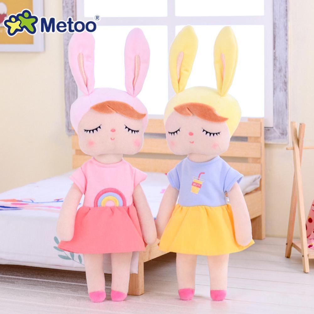 Timekey Metoo Dressing Boneka Kelinci Bahan Plush Untuk Anak Perempuan L6T2