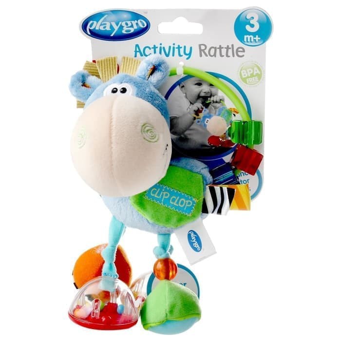 Playgro Clip Clop Activity Rattle 3m+ (Tersedia varian warna)