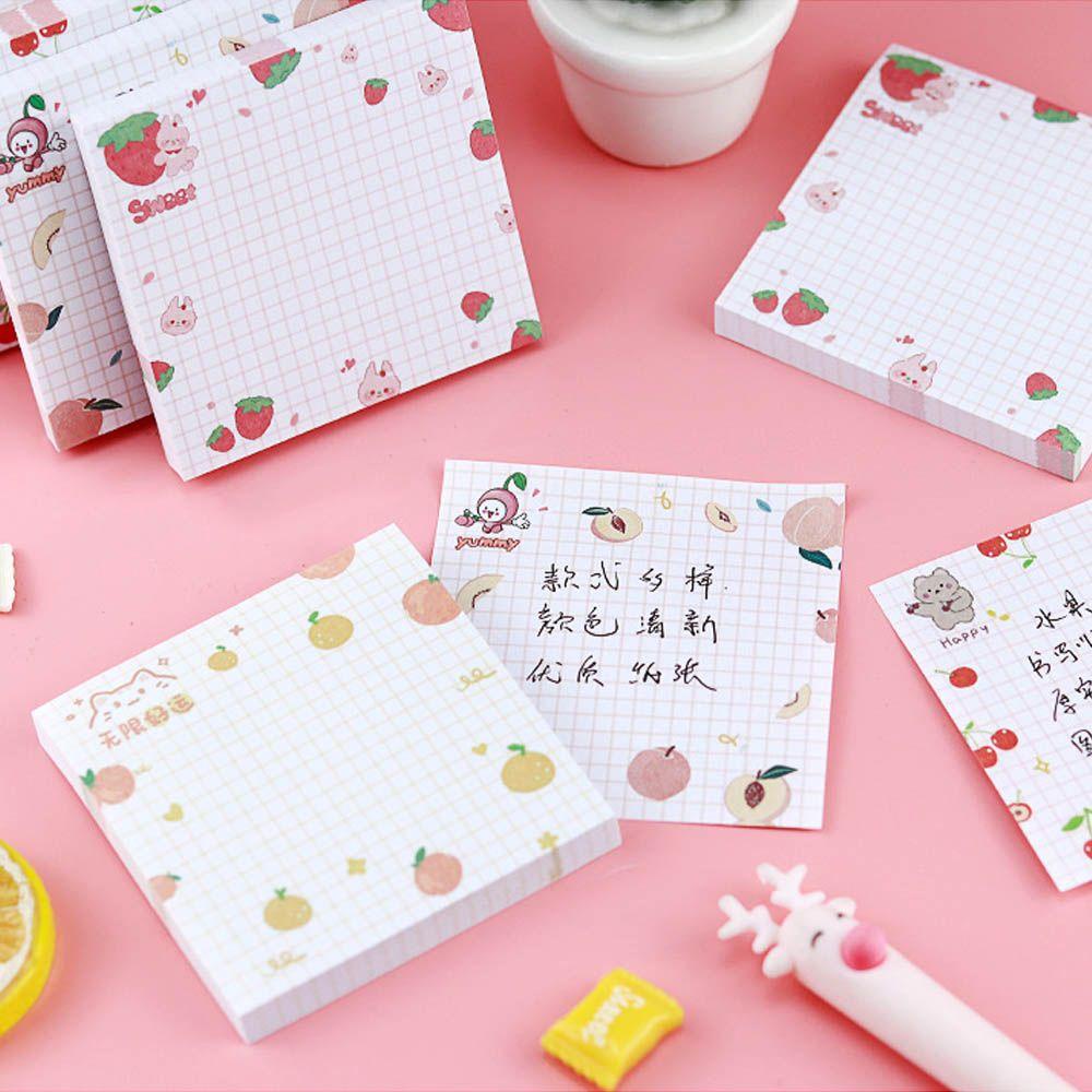 Pineapple Memo Pad Mini Strawberry Perlengkapan Kantor &amp; Sekolah Alas Tulisan Memo Note Handbook Decor Notepad