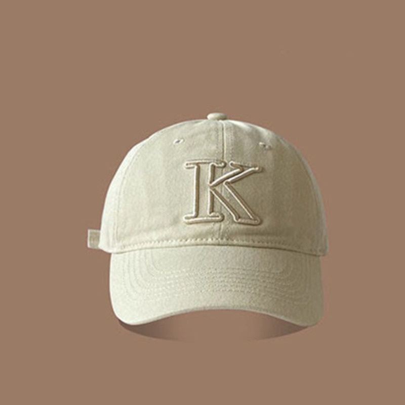 Topi Baseball Motif Bordir Huruf K Gaya Korea