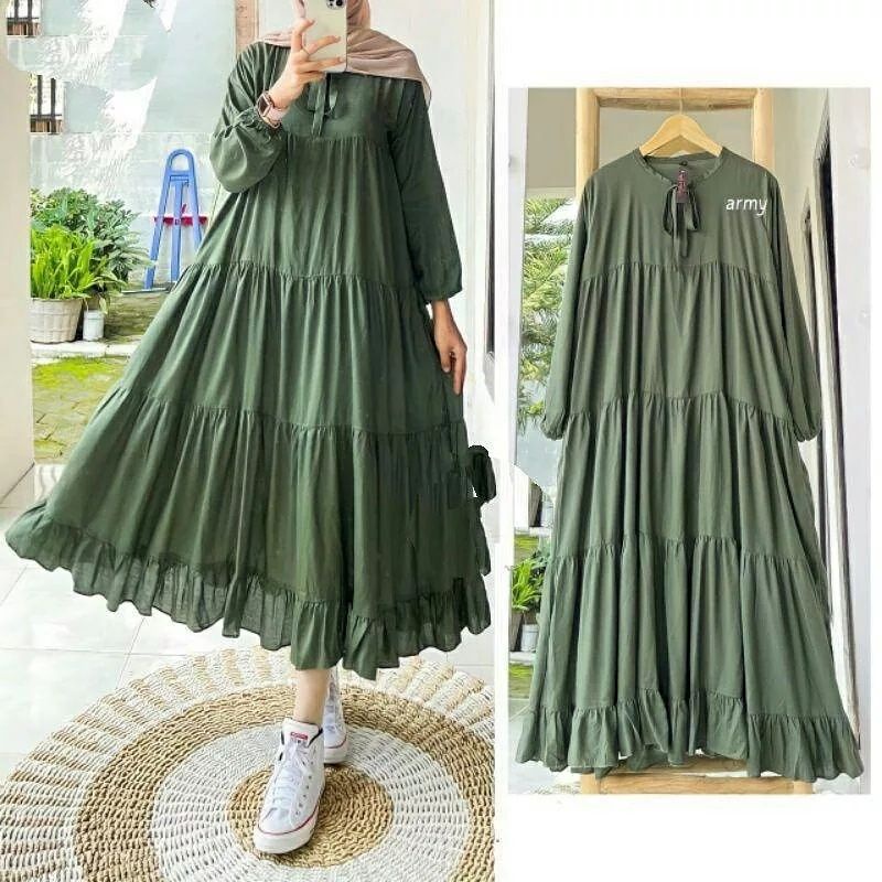 Rachel midi dress baju muslim wanita fashion remaja