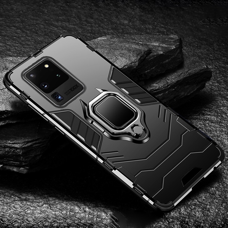 Casing Armor Shockproof + Stand Holder Magnetik Untuk Samsung Galaxy S21 Ultra S21 FE