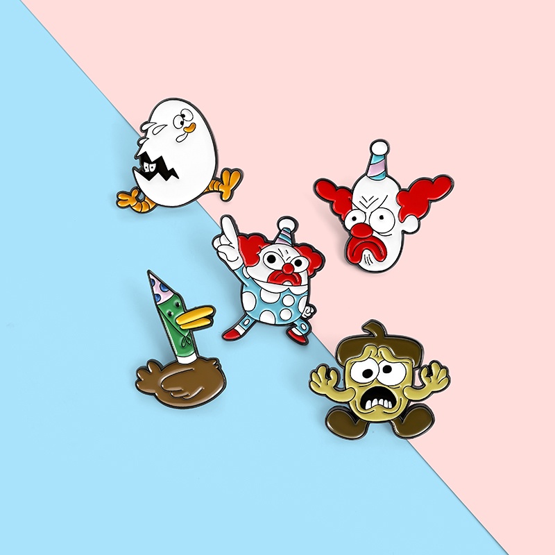 Pin Bros Bentuk Kartun Badut Bebek Untuk Hadiah Teman