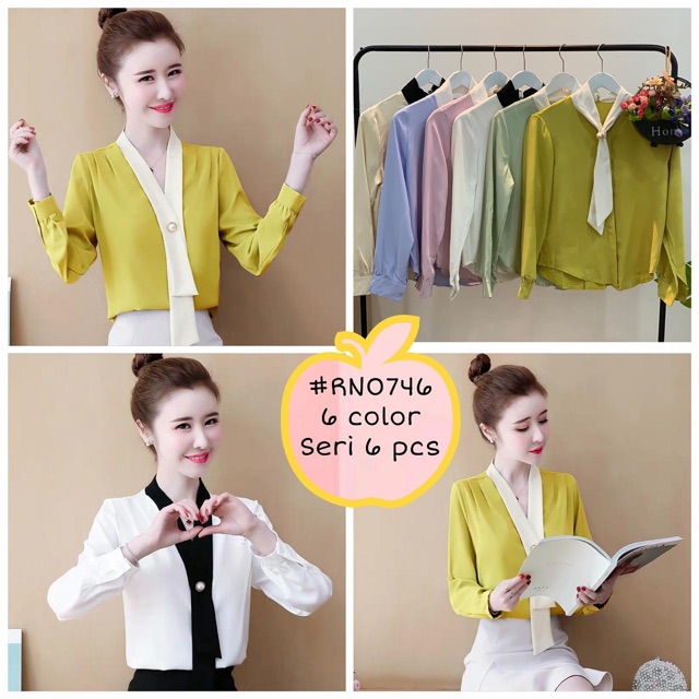 blouse wanita import blouse kantor keren ORI