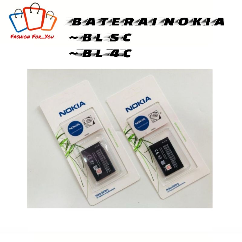 0Murah !! Baterai batre Bat Nokia BL5C BL4C Hitam Original 99%