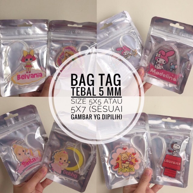 

Bag tag custom label tas