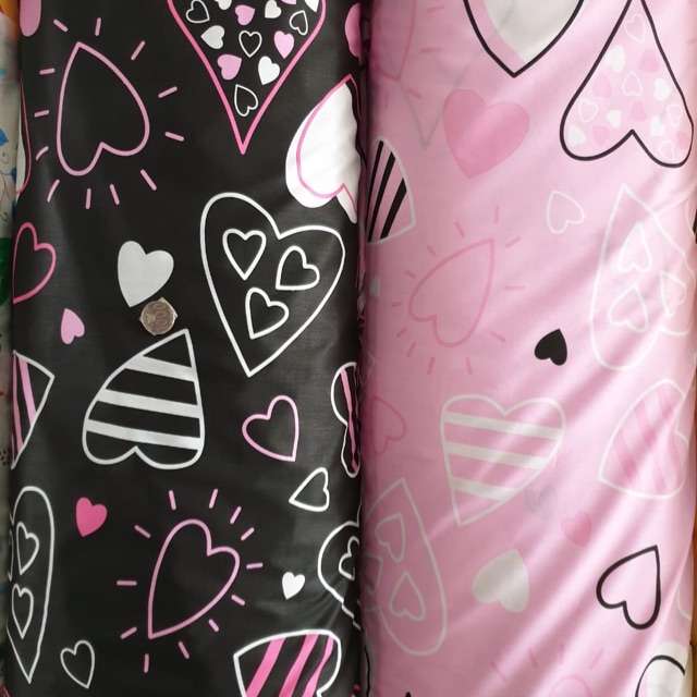 HEART BEAT - KAIN SPREI KATUN LOKAL METERAN STAR DELUXE