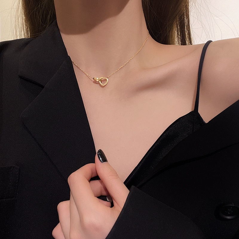 Kalung KL151 Stainless Steel / Titanium Premium Fashion Wanita Kalung unik Lucu Elegant / Deluna/ BB