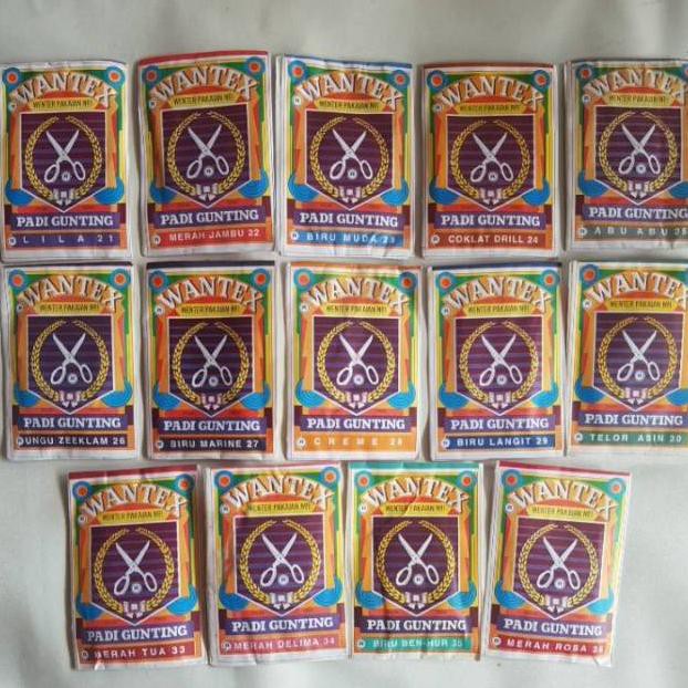 

Ea9> pewarna pakaian wantex padi gunting 10 bungkus = 24.000(terbaru)Fp6>