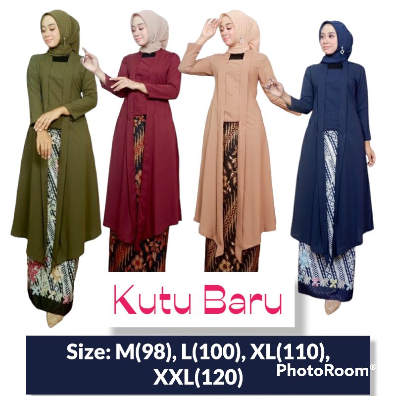 Setelan Kebaya Kutu Baru Modern Long Tunik / Kebaya Modern / Kebaya Kutu Baru / Kebaya Wisuda / Keba