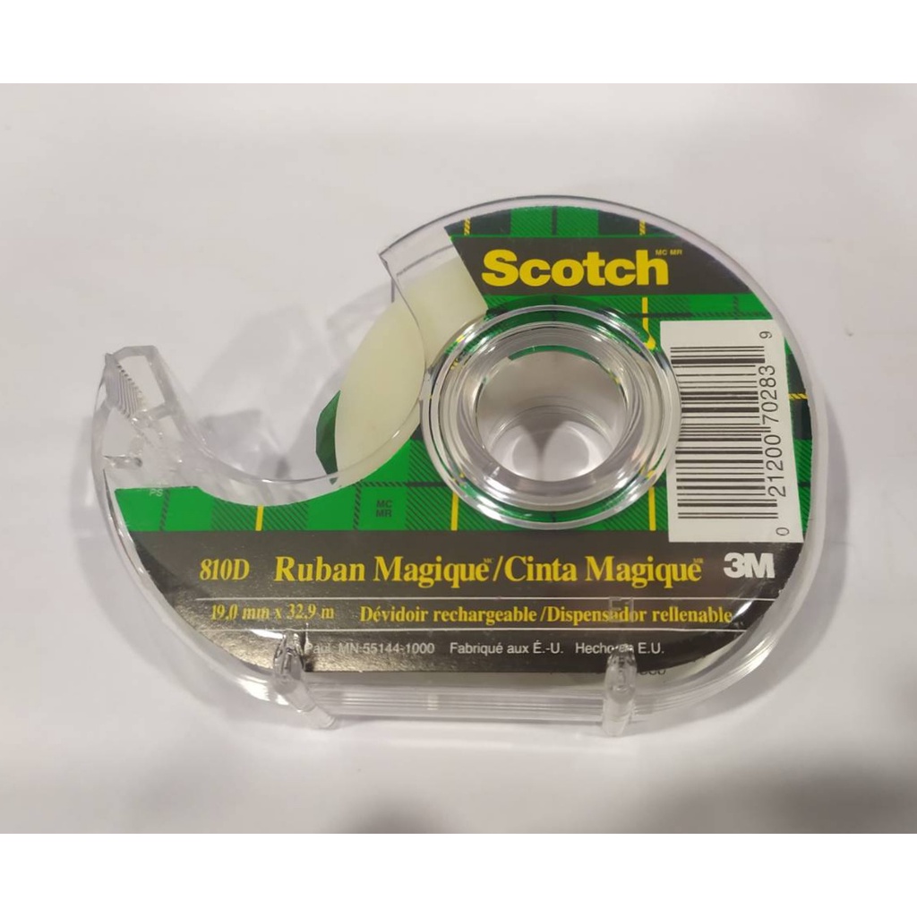 

Solasi / selotip Magic Transparan Scotch 3M Magic Tape 3/4 inch x 36 yd ( 19mm x 32,9 m ) Ukuran Medium / Sedang + Dispenser 810D
