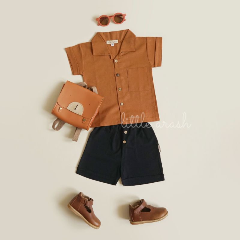 Domikado | Arion Short Pants | Celana pendek anak bahan linen