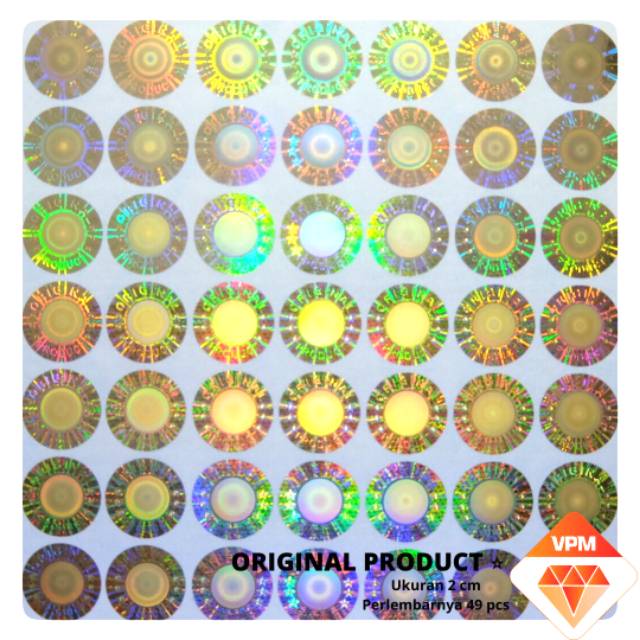 

Stiker hologram original product gold KT sebanyak 7 lembar