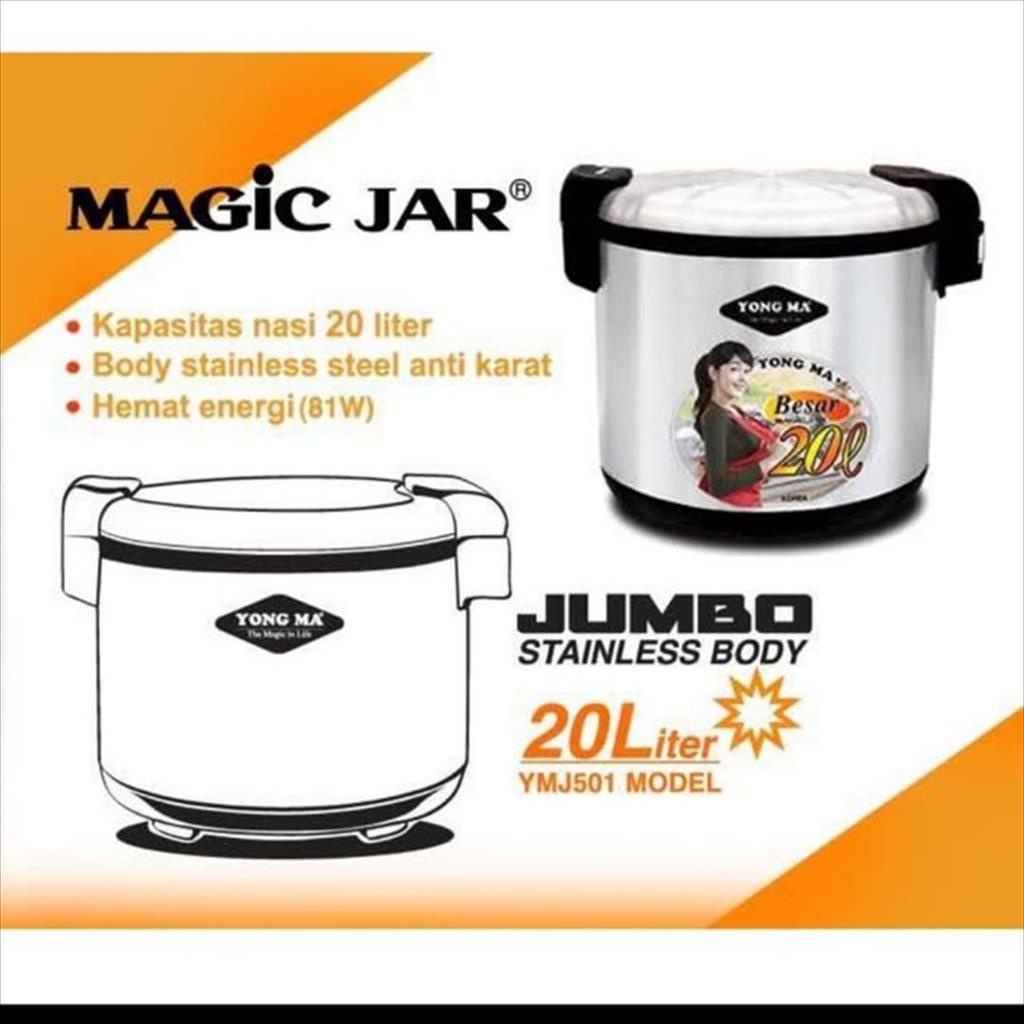 Magic Jar / Penghangat Nasi Yong Ma JUMBO Kapasitas 20 Liter YMJ 501 / SMJ 5019