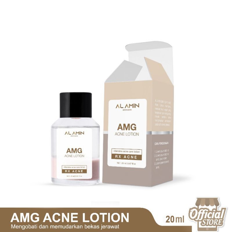 Alamin AMG ACNE LOTION | Intensive Acne Lotion/Rx Acne/Obat Totol Jerawat/Bruntusan/Komedo/Active Acne |