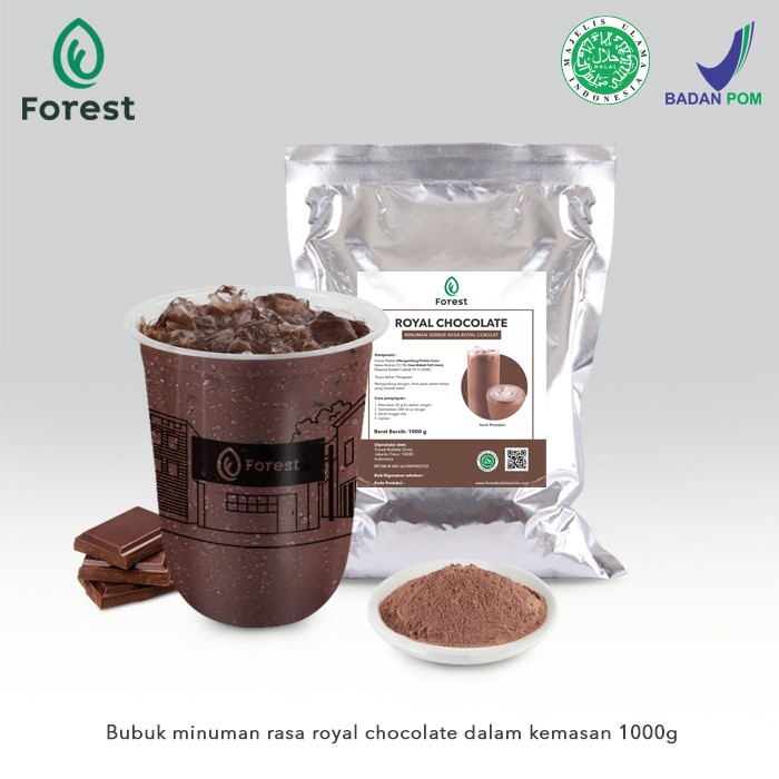 

DISKON - (BISA COD) Bubuk Minuman ROYAL CHOCOLATE Powder 1000 g - FOREST Bubble Drink - POWDR+BUBLEWRAP