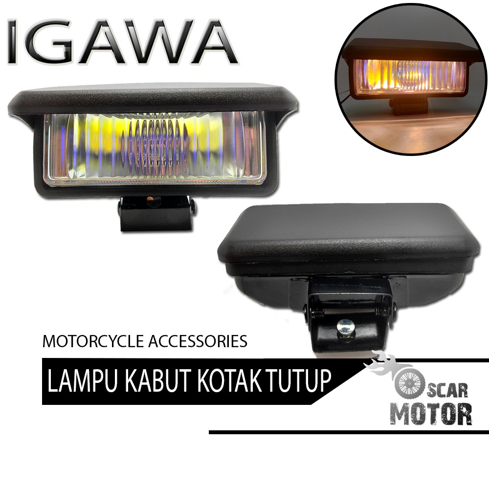 LAMPU KABUT DEPAN MOTOR KOTAK TUTUP BUKA UNIVERSAL NEW MODEL ASSEMBLY motor