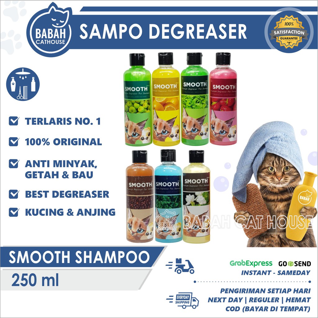 SMOOTH Sampo Kitten Kucing Anjing Degreaser Pet Shampo Wangi Anak Puppy Dog Cat Shampoo Grooming Mur
