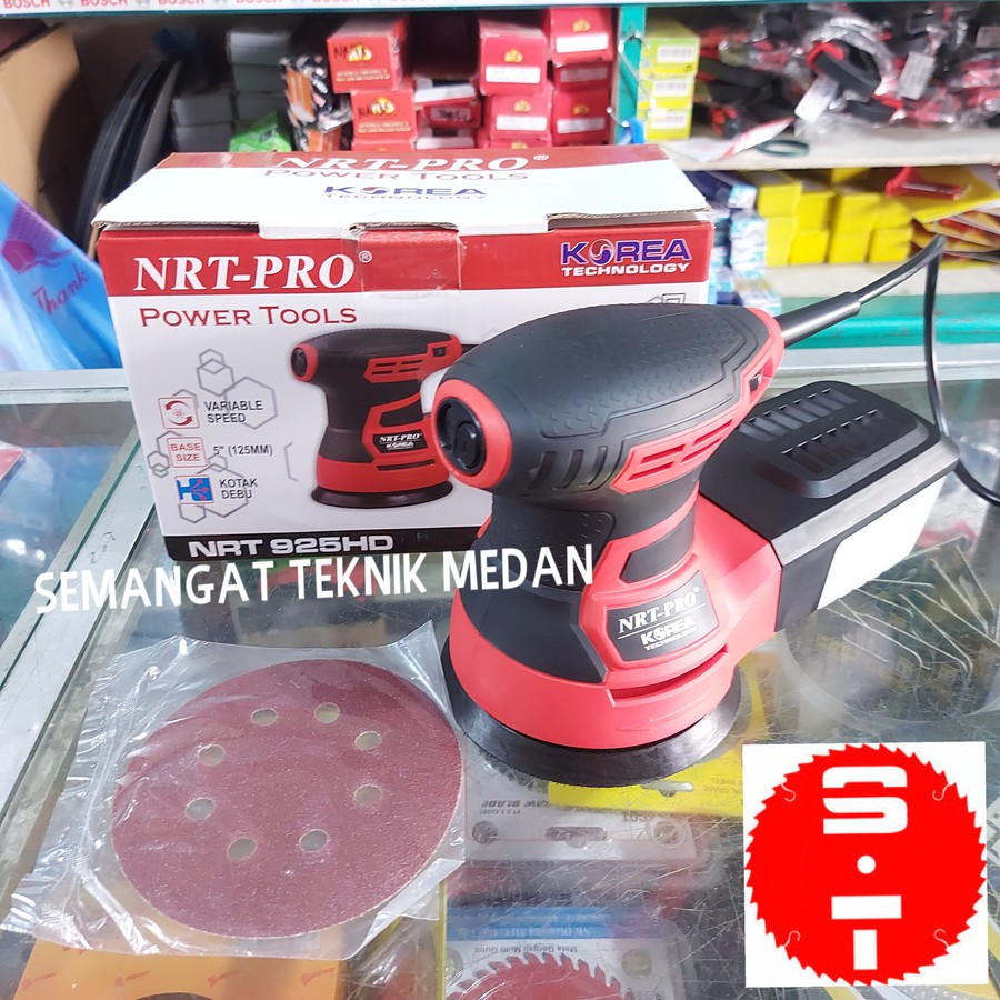 NRT925HD MESIN SANDER AMPLAS KAYU ORBITAL SANDER 5" NRT-PRO NRT 925 HD