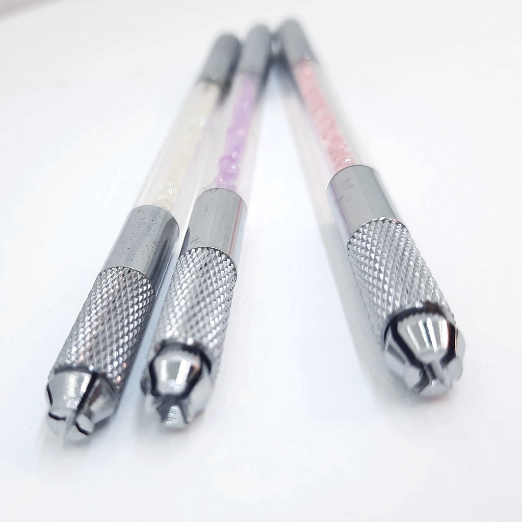 MICROBLADING PEN CRYSTAL DUAL PEN / Manual pen alat sulam alis / sulam bibir