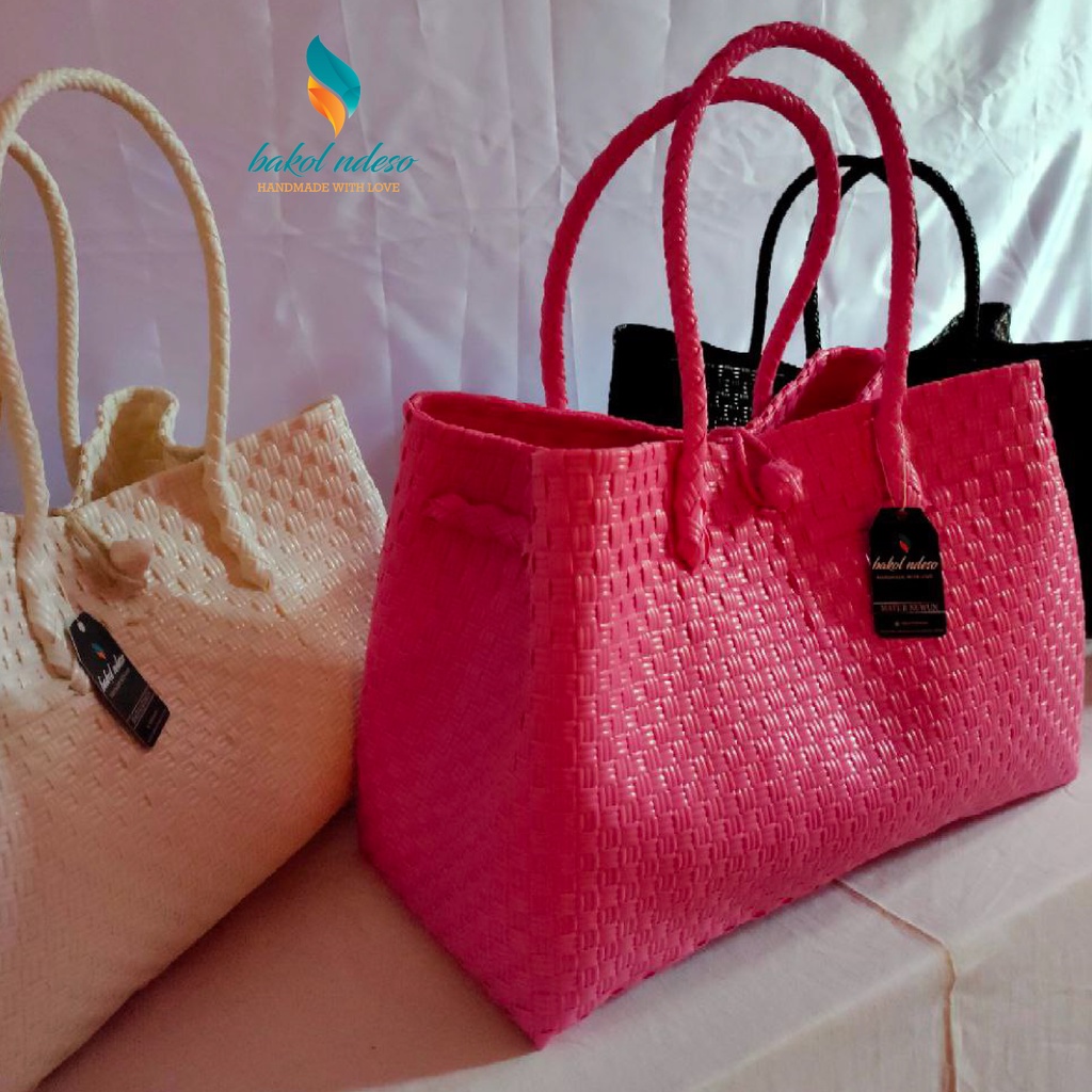 Tas Anyaman Jali Jali Premium Jumbo Wanita Model Petty Terbaru Kekinian Tas Anyam Wanita Big Size Bakolndeso