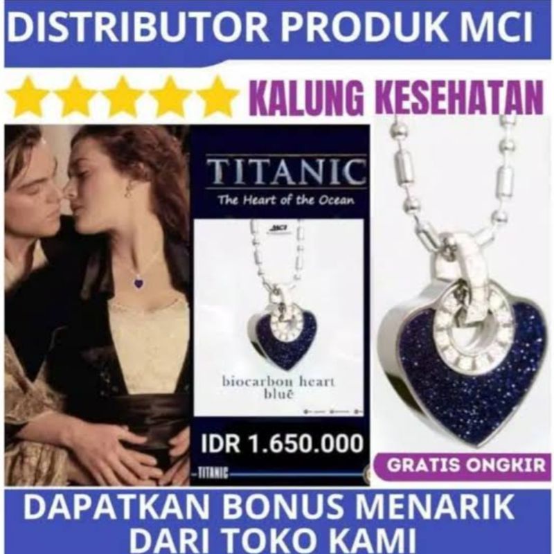 [TERBARU] Biocarbon Heart Blue | Kalung Mci | kalung kesehatan mci | pendant mci