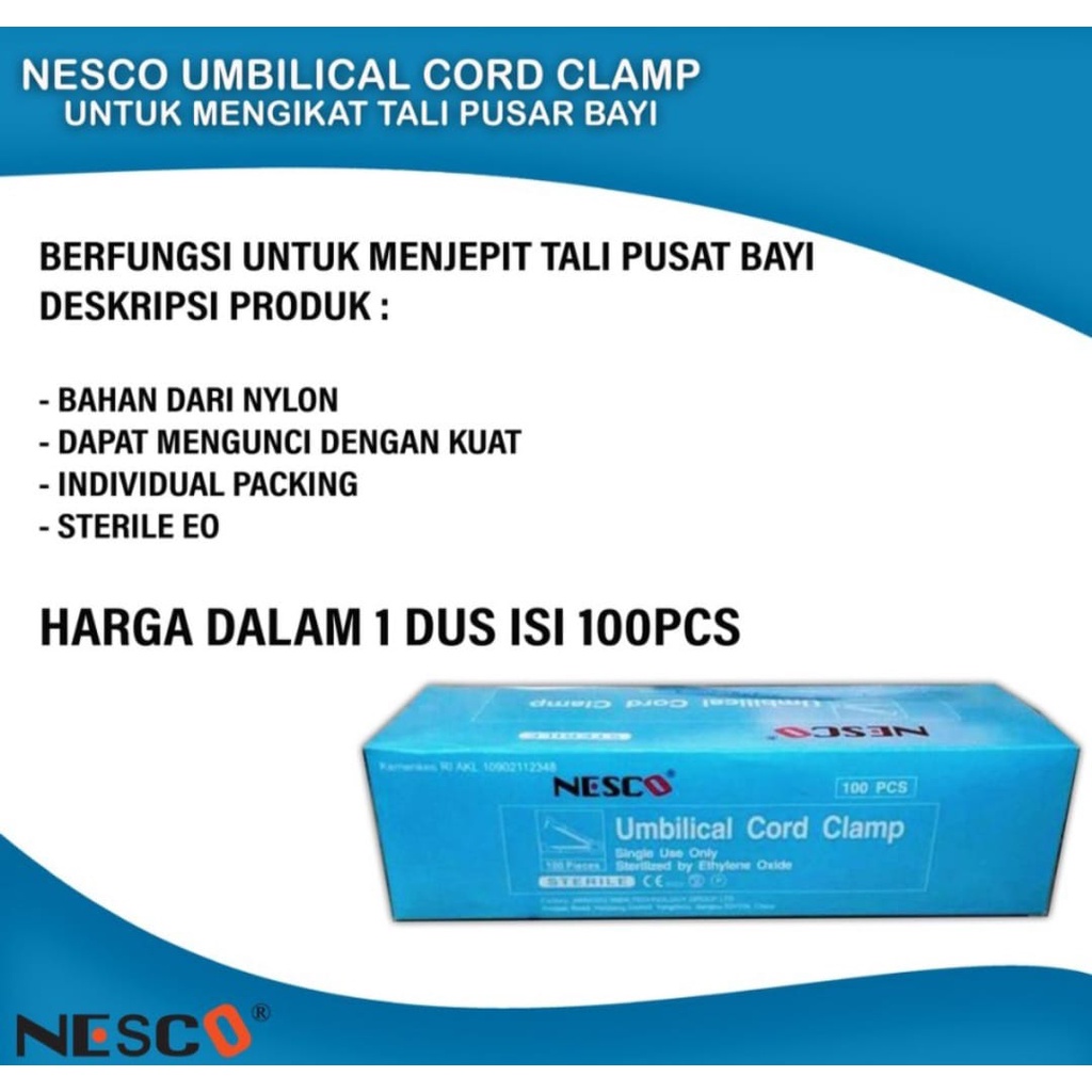 Umbilical Cord Clamp / Penjepit Tali Pusat Bayi - 100% ORIGINAL - STERILE