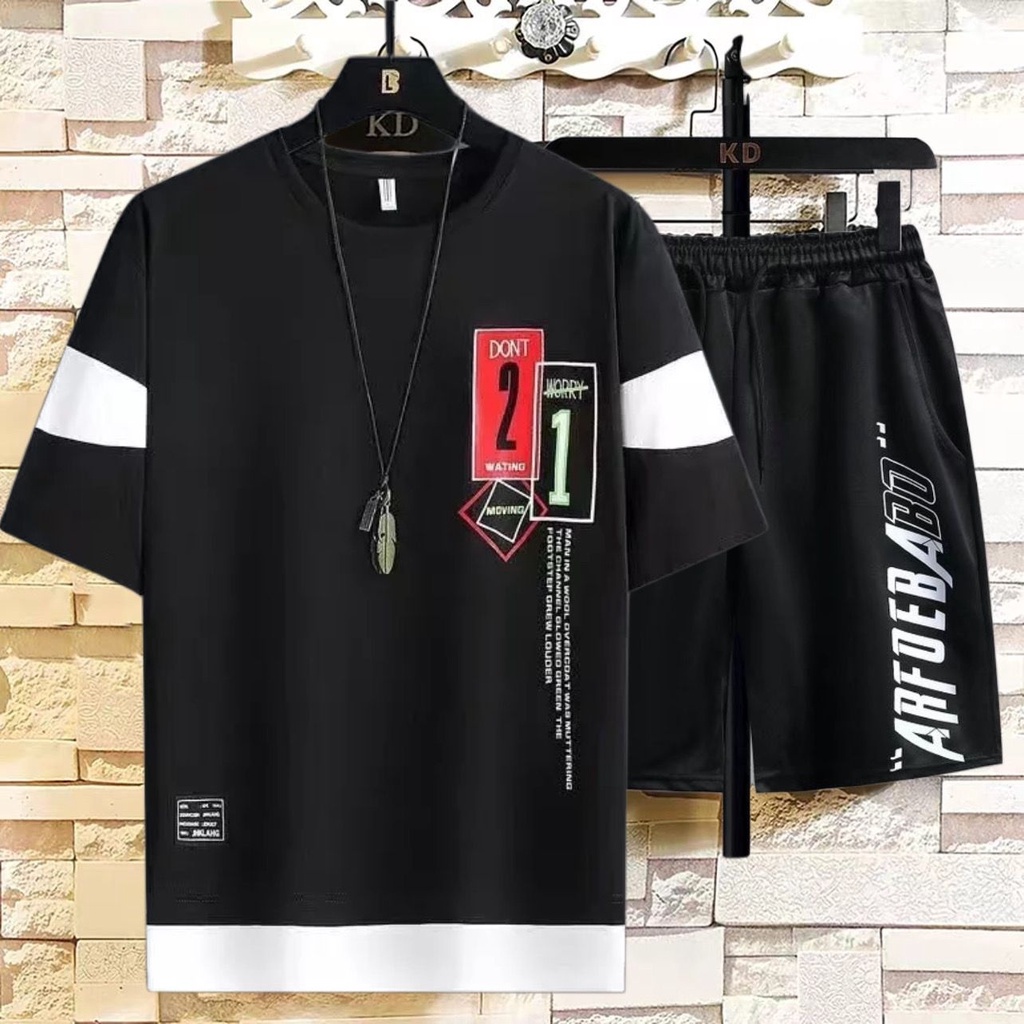 COD/ARPIOSSHOP - STELAN 21 - SETELAN PRIA SATU SET ( KAOS + CELPEN )