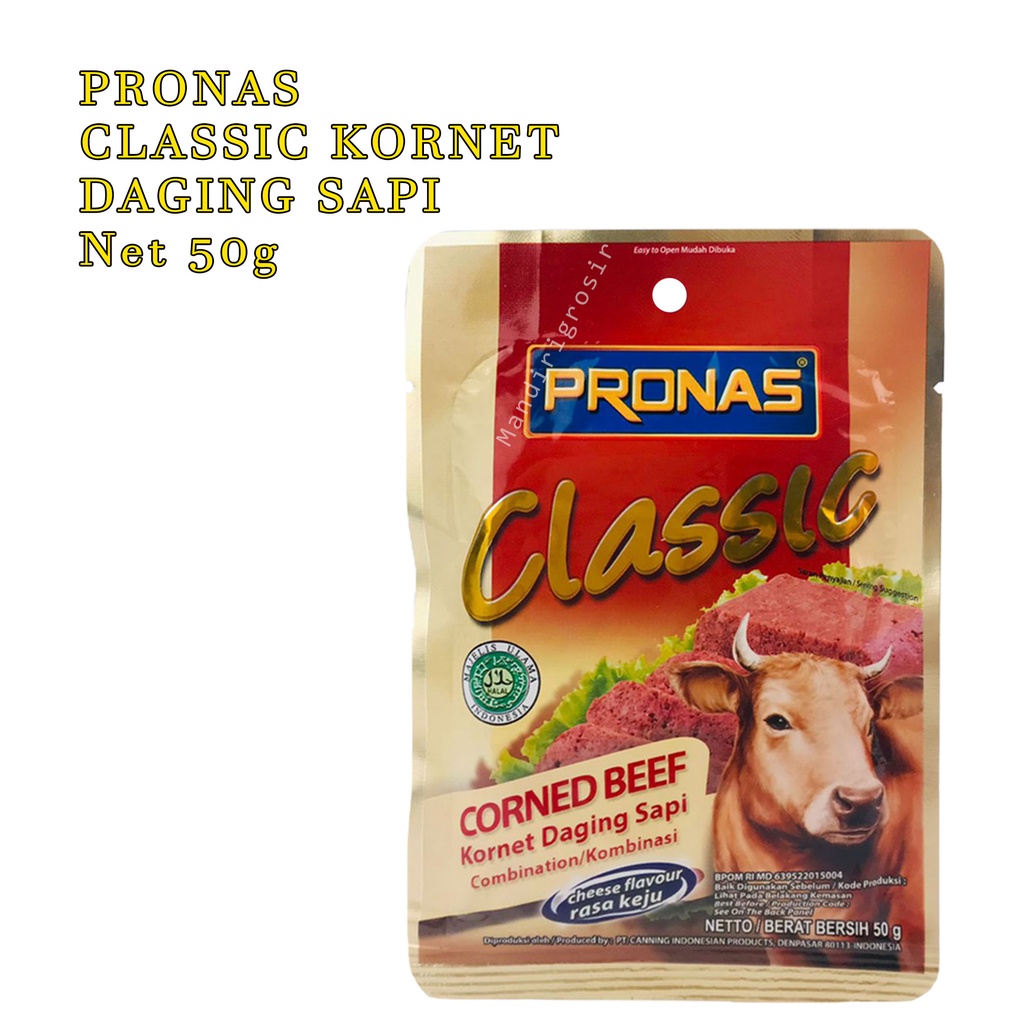 PRONAS * KORNET * CLASSIC KORNET * DAGING SAPI ORIGINAL * 50g