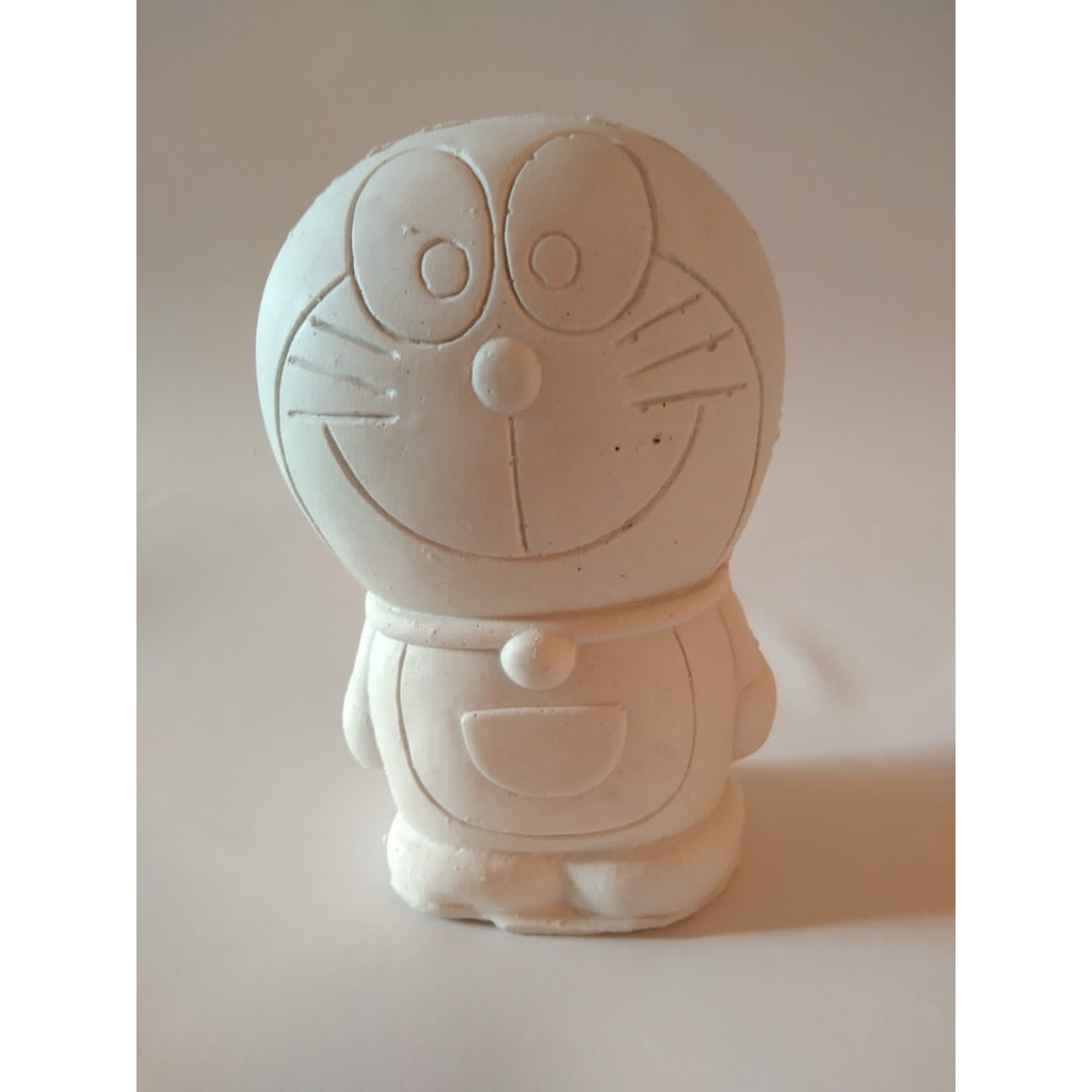 Patung Celengan Lukis Gypsum  II Mainan Edukasi Anak II Doraemon