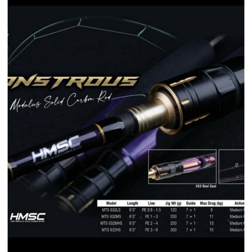 Joran Jigging Team SeaHawk Monstrous 632ms Pe 1-3