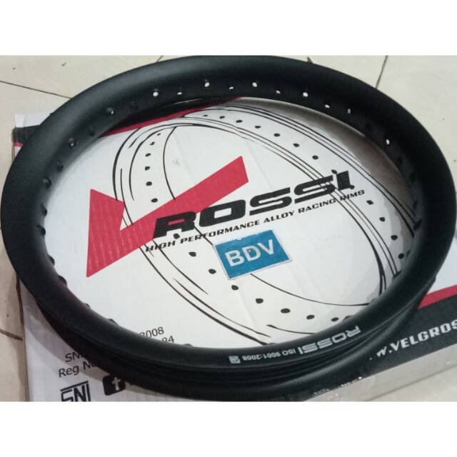 Velg Rossi SET 140/160 X 17 U Shape Hitam Blast/ Doff (140, 160 Ring 17)